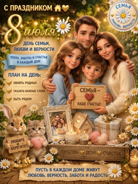Промпт №11570 — для нейрофотосессии ко Дню семьи