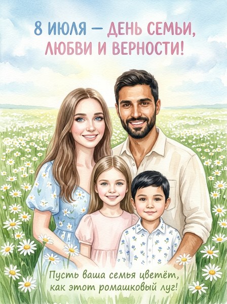 Промпт №12014 — для нейрофотосессии ко Дню семьи