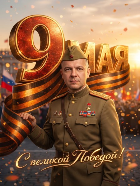 Промпт №5193 для нейрофотосессии на 9 мая